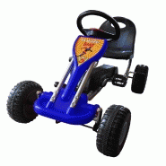 KART VOITURE À PÉDALE GOKART ENFANT JEUX JOUETS BLEU 89 CM 0102003