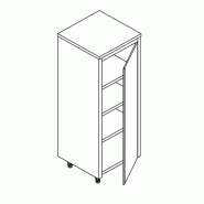 KBS Gastrotechnik KBS Armoire à vaisselle 700x700x1500 mm avec porte battante 2 étagères intermédiaires - Acier inoxydable 18/10 93060102