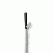 Paille papier noire avec sachet blanc Ø0,60x21cm - par 3000