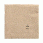 Papstar Serviette de table RC 89765 3lg 1/4 pli 33x33cm nature 100 pièces - 89765