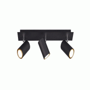 Plafonnier/applique Led 3 lampes culot GU10 noir - Trio - Marley III - 4017807408652