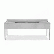 Plonge inox avec 2 éviers et égouttoirs - série 700 - long. 2000 mm - PIMPK2/2 Plonge inox avec 2 éviers et égouttoirs - série 700 - long. 2000 mm - PIMPK2/2