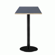RestooTab - Mange-debout Rome 50x50cm bleu fes fenix chants couleur bois - bleu Bois manufacturé TB-ROMFF-5050M-BL.FES-BOI