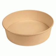 Saladier rond carton kraft 950 ml Ø18,7/16,5x5,4cm naturel - par 300