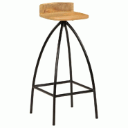 VidaXL Chaises de bar lot de 2 bois de manguier solide Modèle Titan Horizon Plus - 245265_0