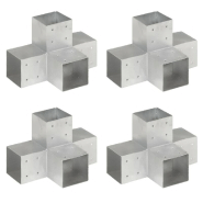 Vidaxl connecteurs de poteau 4pcs forme en x métal galvanisé 101x101mm 145484