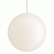 Zafferano Sferis Suspension moderne en verre opale satiné, design minimaliste avec monture en polycarbonate, diamètre 50 cm, hauteur 330 cm, Blanc -