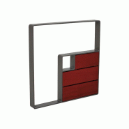 Appui vélos KUB acier et bois