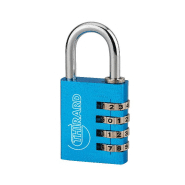 CADENAS À CLÉ TYPE 1 ALUMINIUM CODE 40 MM BLEU