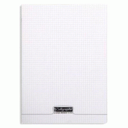 Calligraphe Lot de 3 Cahier Ligne 8000 17x22, 192p./96 feuilles 90 g/m² piquées, couv. PP incolore, quadrillé 5x5 - 3210330183411