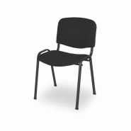 Chaises de conférence ISO standard BL T0001 - robustes et confortables, cadre en acier peint en noir ou chrome