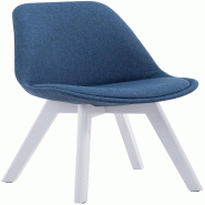 CLP Chaise de visiteur Borneo V2 tissu Bleu/Blanc - bleu textile 151993210