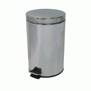 Collecteur à pédale 12l inox miroir