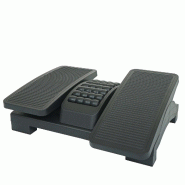 Décoshop26 - Repose-pieds avec rouleaux de massage support pour les pieds inclinaison et hauteur réglables en plastique noir 04_0010188 - 3000267900