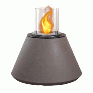 Divina Fire Cheminée au bioéthanol brasero de jardin sur pied pour intérieur et extérieur STROMBOLI Taupe d.60 x h56 - gris 8056157806097