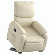 Fauteuil inclinable Crème Similicuir Modèle Nerderia - 8721012173750