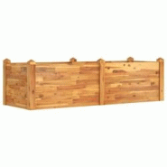 Helloshop26 - Jardinière bac lit surélevé plantes fleurs terrasse jardin de jardin 160 x 60 x 44 cm bois massif d'acacia marron 02_0039381 - 300021 Helloshop26 - Jardinière bac lit surélevé plantes fleurs terrasse jardin de jardin 160 x 60 x 44 cm bois massif d'acacia marron 02_0039381 - 300021