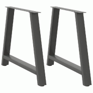 Helloshop26 - Lot de 2 pieds de table à manger en A 100 x 72 cm support robuste design moderne en acier anthracite 02_0057142 - acier 3000239886311