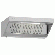 Hotte murale inox 1m60 avec moteur, régulateur, filtre et éclairage | Profondeur 900 mm