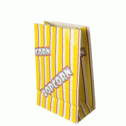 PAPSTAR 100 Sachets de pop-corn, substitut de parchemin 2,5 l 22 cm x 14 cm x 8 cm "Popcorn" imperméable aux graisses - jaune papier 86617