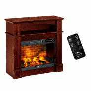 Poêle/Cheminée Electrique Sifora 2 000W 80,5 x 30 x 81 cm Bois Sannover - marron 3760401213115