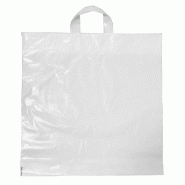 Sac plastique blanc à poignées souples 45x45+5cm - par 100