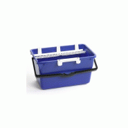 Seau laveur de vitres 18l bleu+tamis+crochet porte-outils moerman