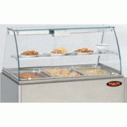 Vitrine chauffante / bain marie panoramique bmv 3 g