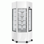Vitrine réfrigérée positive Rotative 600L ERGE 6 faces vitrées-SCAIOLA - Blanc_0