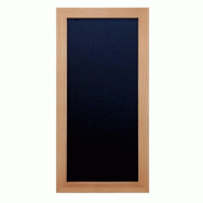 Ardoise murale cadre teck L.20xH.40cm - Résistante aux rayures et UV - Pour usage intérieur et extérieur