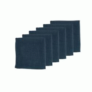 Bjorn Serviette de table - 6 pièces - Lin et coton bleu nuit - bleu 3701488307922 Bjorn Serviette de table - 6 pièces - Lin et coton bleu nuit - bleu 3701488307922