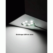 Borne d'accueil lumineuse Zen - MDD - gris satin, Avec tiroir_1