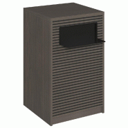 Comptoir Vertigo H T01 noir solo L60cm 1 tabl.Couliss.2tabl.Amovibles noyerfocé