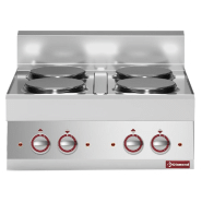 Cuisinière 4 plaques rondes électriques -a poser - E65/4P7T-N