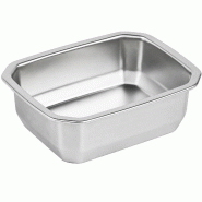 ECOLOMIQUE - 6 Pcs - Barquettes inox scellables GN 1/8 160x130mm H45mm - argenté inox 294GNOX1845