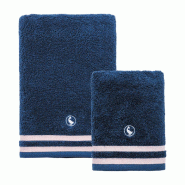 El Ganso - Set de 4 Serviettes de Bain (2x Serviettes pour les Mains 50x90cm + 2x Serviettes de Douche 70x140cm) 100% Coton 500GSM Bleu Marine - bleu