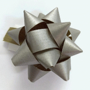 Etoile adhésivse papier argent 15mm - par 90