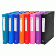 Exacompta Lot de 8 Boîte de classement polypro OPAK, dos de 40, coloris assortis (8) - multicolore plastique 5970E