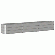 Helloshop26 - Jardinière design moderne 480 x 50 x 45 cm usage extérieur robuste ambiance industrielle en acier galvanisé gris clair 02_0059200 - g