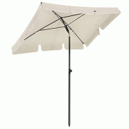 Helloshop26 - Parasol de balcon rectangulaire 2 x 1 25 m protection UPF 50+ ombrelle toile avec revêtement en pa sac de transport 12_0001764 - 300012