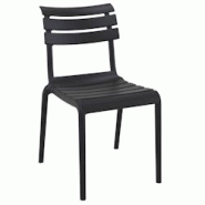 Ligne chr sorgue chaise - noir - noir plastique MCH-751293-NOIR Ligne chr sorgue chaise - noir - noir plastique MCH-751293-NOIR