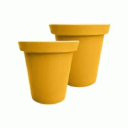 PLAST'UP ROTOMOULAGE Pot de fleurs rond xxl delight 200l - lot de 2 - JAUNE - jaune 0637962080322