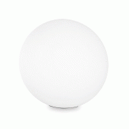 ROSSINI ILLUMINAZIONE Lampadaire de jardin sphérique en polycarbonate blanc avec raccord E27 IP65 Ø 40 - 35 cm - Éclairage extérieur pour allées