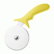Roulette à pizza professionnelle - Jaune HACCP - 102 mm | Hygiplas
