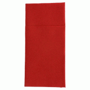 Serviette-étui pour couverts intissé bordeaux 40x40cm - par 700
