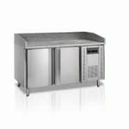 Table à pizza en marbre avec 2 portes pour plaques 600x400 mm - 390... - PPT1200