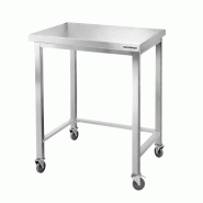 Table de travail en inox Bar 800x500 mm avec renfort sur roulettes PREMIUM - GOLDINOX - gris inox 3701770833214 Table de travail en inox Bar 800x500 mm avec renfort sur roulettes PREMIUM - GOLDINOX - gris inox 3701770833214