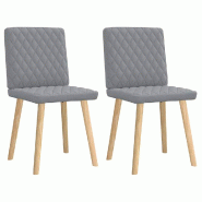VidaXL Chaises à manger lot de 2 gris clair tissu Modèle Orion Moderne Plus - 4101121