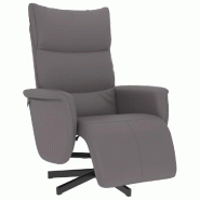 VidaXL Fauteuil inclinable avec repose-pieds gris similicuir Modèle Servianor - 356587