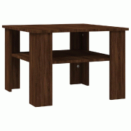VidaXL Table basse Chêne marron 60x60x42 cm Bois d'ingénierie  Modèle Polaris Jardin - 815266XL